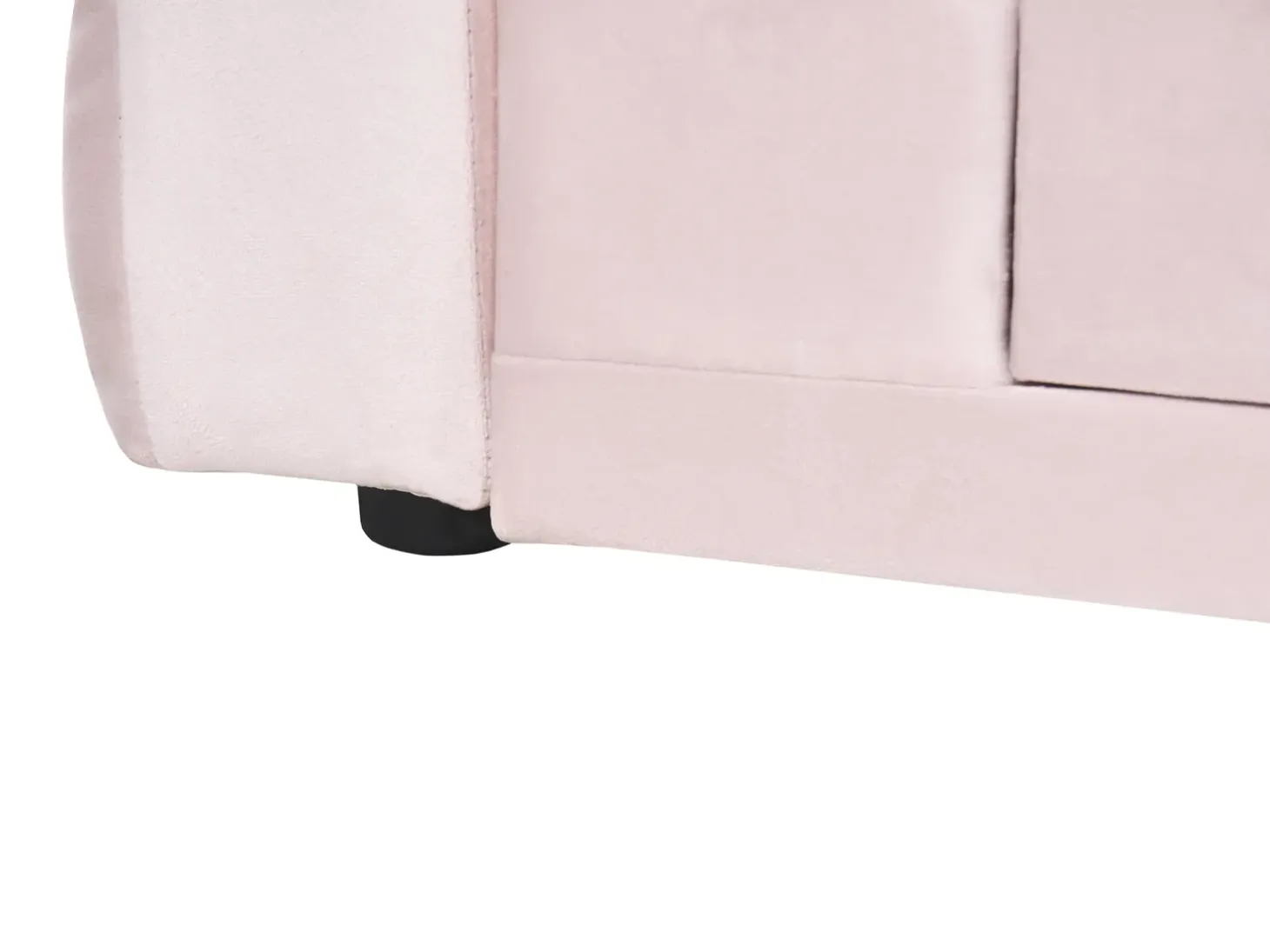 Discount Łóżko dzienne z szufladami Welur MEUDON 90 x 200 cm Pastelowy róż Dzieci Łóżka Wysuwane I Dzienne|Wszystkie Meble I Akcesoria Dziecięce