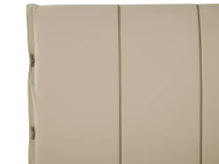 Hot Łóżko Ekoskóra BETIN 180 x 200 cm Piaskowy Łóżka Podwójne|Łóżka Skórzane