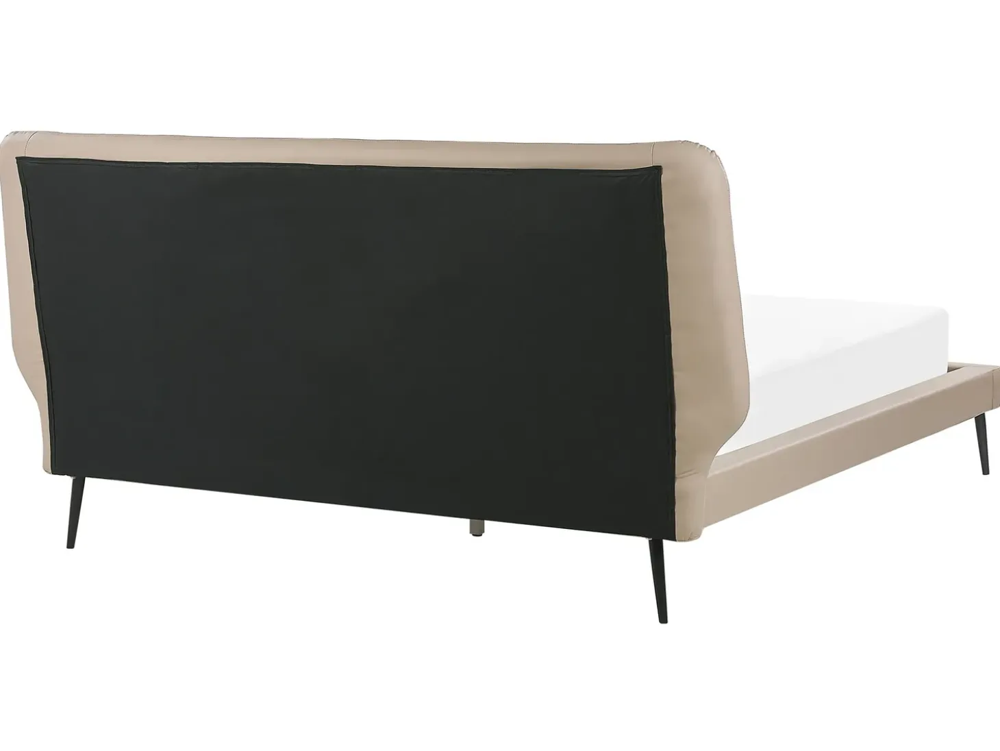 Discount Ekoskóra ESSONNE 160 x 200 cm Łóżka Podwójne|Łóżka Skórzane