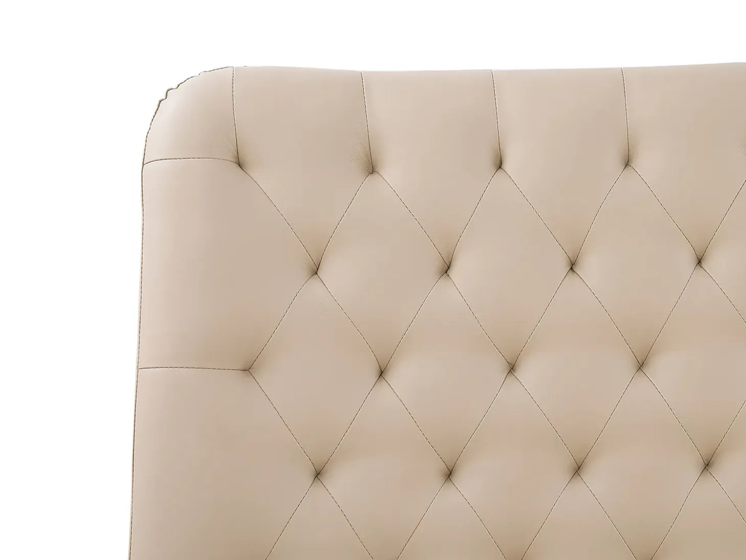 Discount Ekoskóra ESSONNE 160 x 200 cm Łóżka Podwójne|Łóżka Skórzane