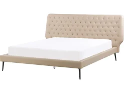 Discount Ekoskóra ESSONNE 160 x 200 cm Łóżka Podwójne|Łóżka Skórzane