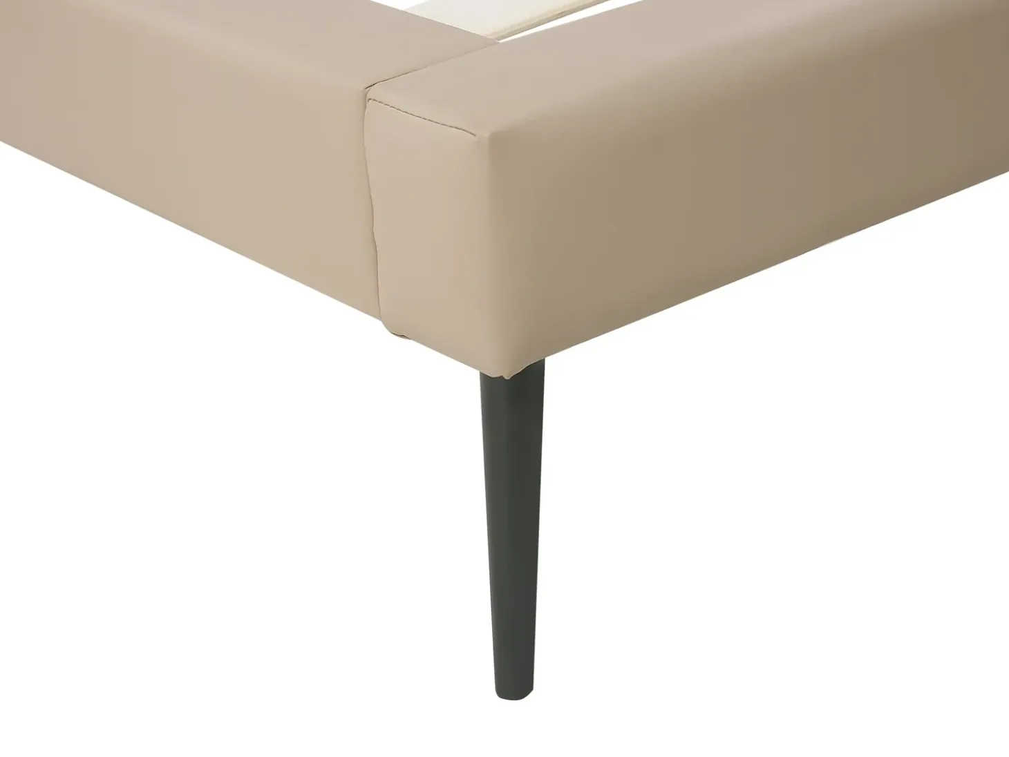 Discount Ekoskóra ESSONNE 160 x 200 cm Łóżka Podwójne|Łóżka Skórzane
