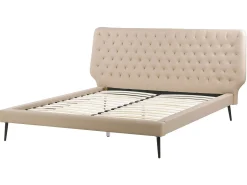 Discount Ekoskóra ESSONNE 160 x 200 cm Łóżka Podwójne|Łóżka Skórzane