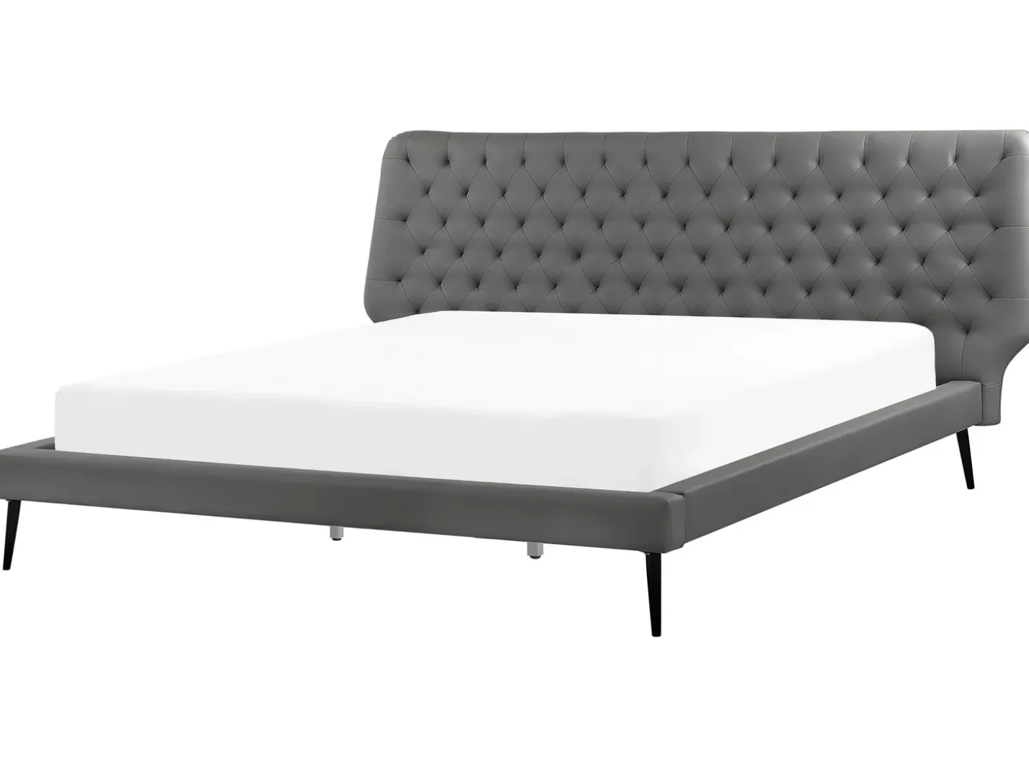 Clearance Ekoskóra ESSONNE 180 x 200 cm Łóżka Podwójne|Łóżka Skórzane
