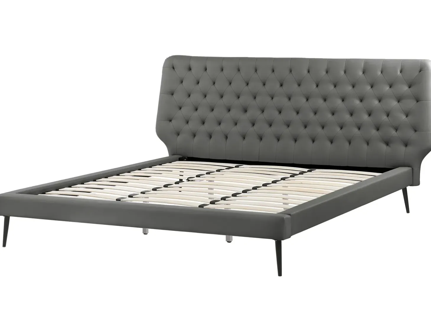 Clearance Ekoskóra ESSONNE 180 x 200 cm Łóżka Podwójne|Łóżka Skórzane