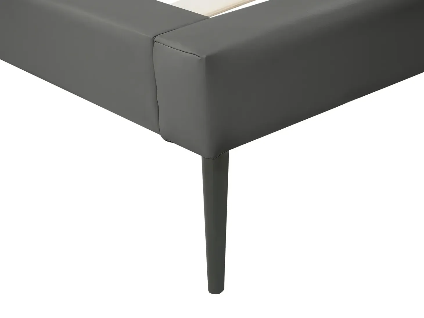 Clearance Ekoskóra ESSONNE 180 x 200 cm Łóżka Podwójne|Łóżka Skórzane