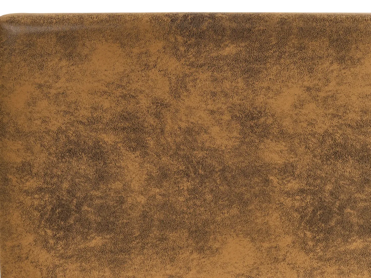 Sale Ekoskóra FITOU 140 x 200 cm Brązowy Łóżka Podwójne|Łóżka Skórzane