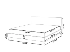 Discount FITOU 180 x 200 cm Beżowy Łóżka Tapicerowane|Łóżka Podwójne