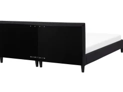 Best FITOU 180 x 200 cm Czarny Łóżka Tapicerowane|Łóżka Podwójne