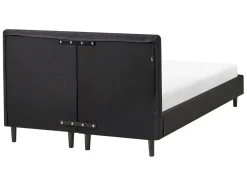 Discount FITOU 120 x 200 cm Czarny Łóżka Tapicerowane|Łóżka Podwójne