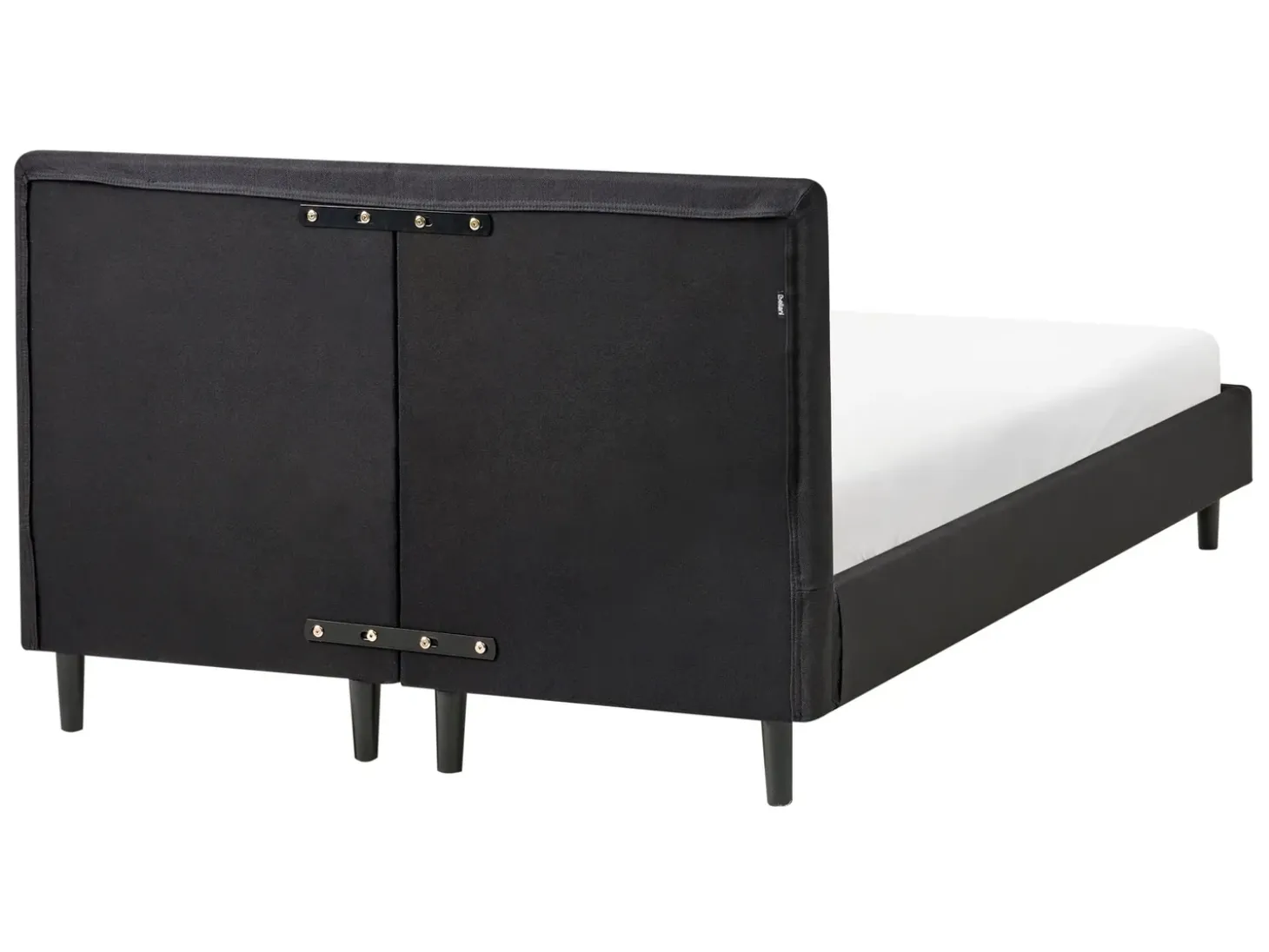 Discount FITOU 120 x 200 cm Czarny Łóżka Tapicerowane|Łóżka Podwójne