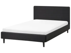 Discount FITOU 120 x 200 cm Czarny Łóżka Tapicerowane|Łóżka Podwójne