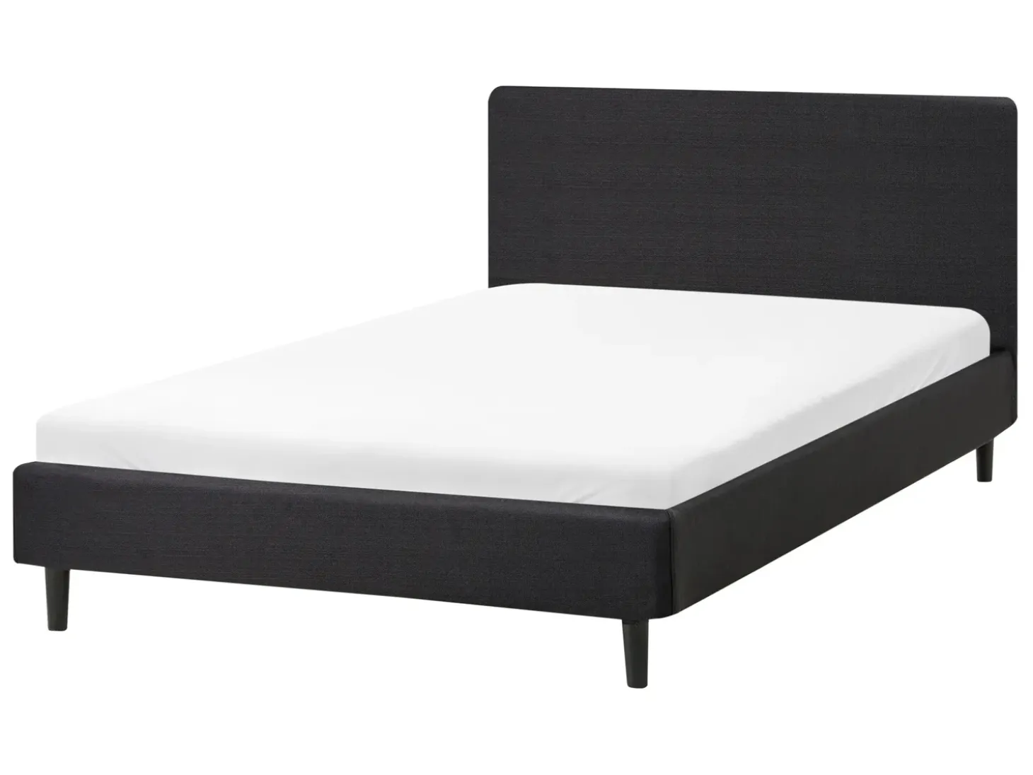 Discount FITOU 120 x 200 cm Czarny Łóżka Tapicerowane|Łóżka Podwójne