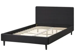 Discount FITOU 120 x 200 cm Czarny Łóżka Tapicerowane|Łóżka Podwójne