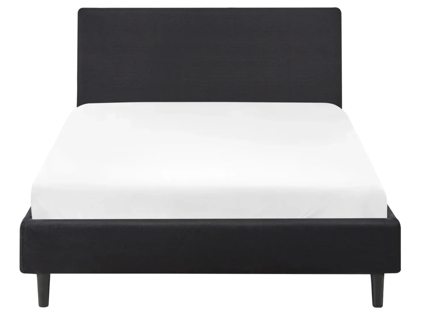 Discount FITOU 120 x 200 cm Czarny Łóżka Tapicerowane|Łóżka Podwójne