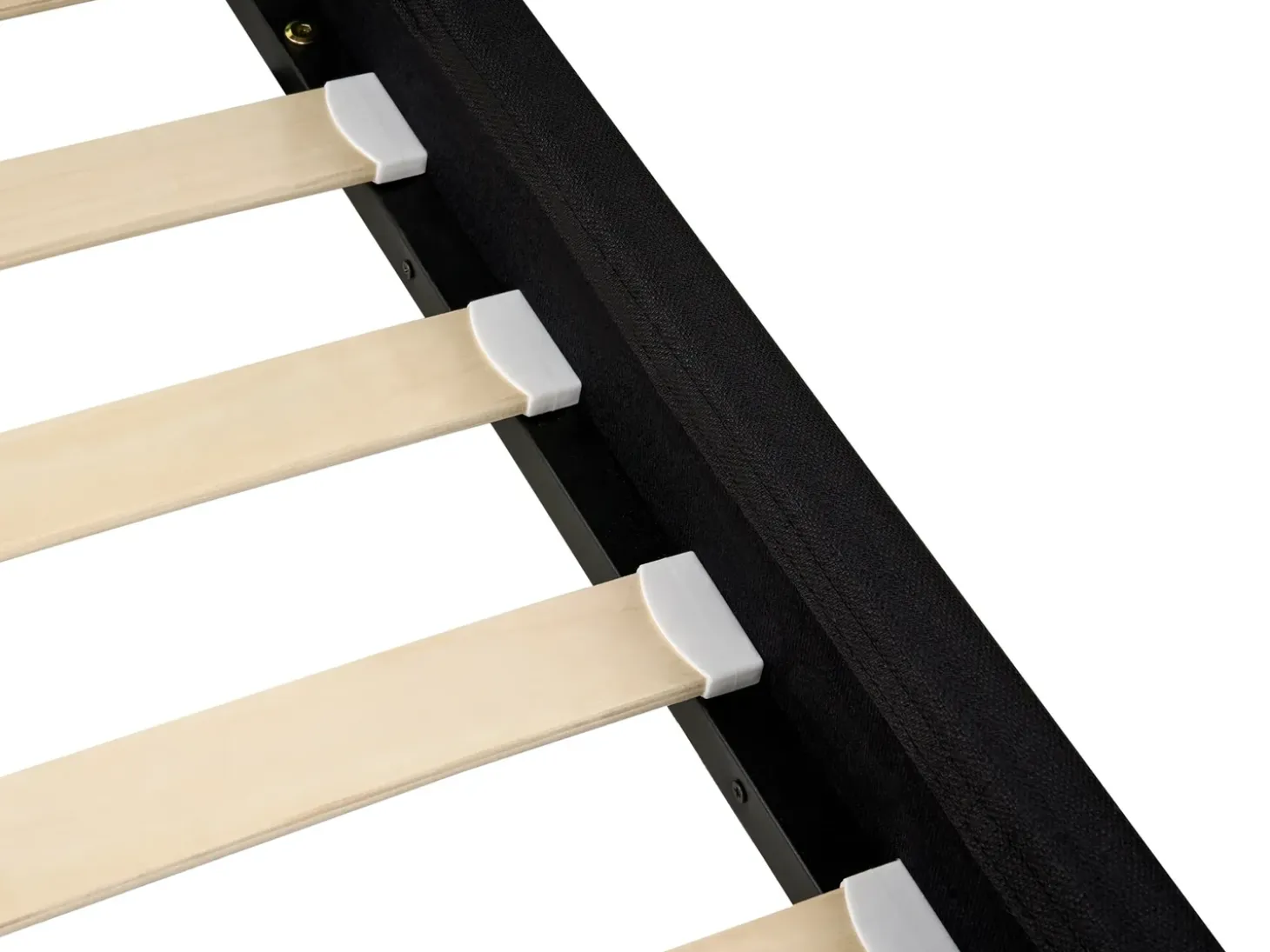 Discount FITOU 120 x 200 cm Czarny Łóżka Tapicerowane|Łóżka Podwójne