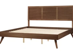 Best Łóżko ISTRES 180 x 200 cm Jesion ciemny Łóżka Podwójne|Wszystkie Łóżka