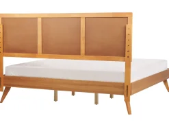 Discount Łóżko ISTRES 180 x 200 cm Jesion naturalny Łóżka Podwójne|Wszystkie Łóżka