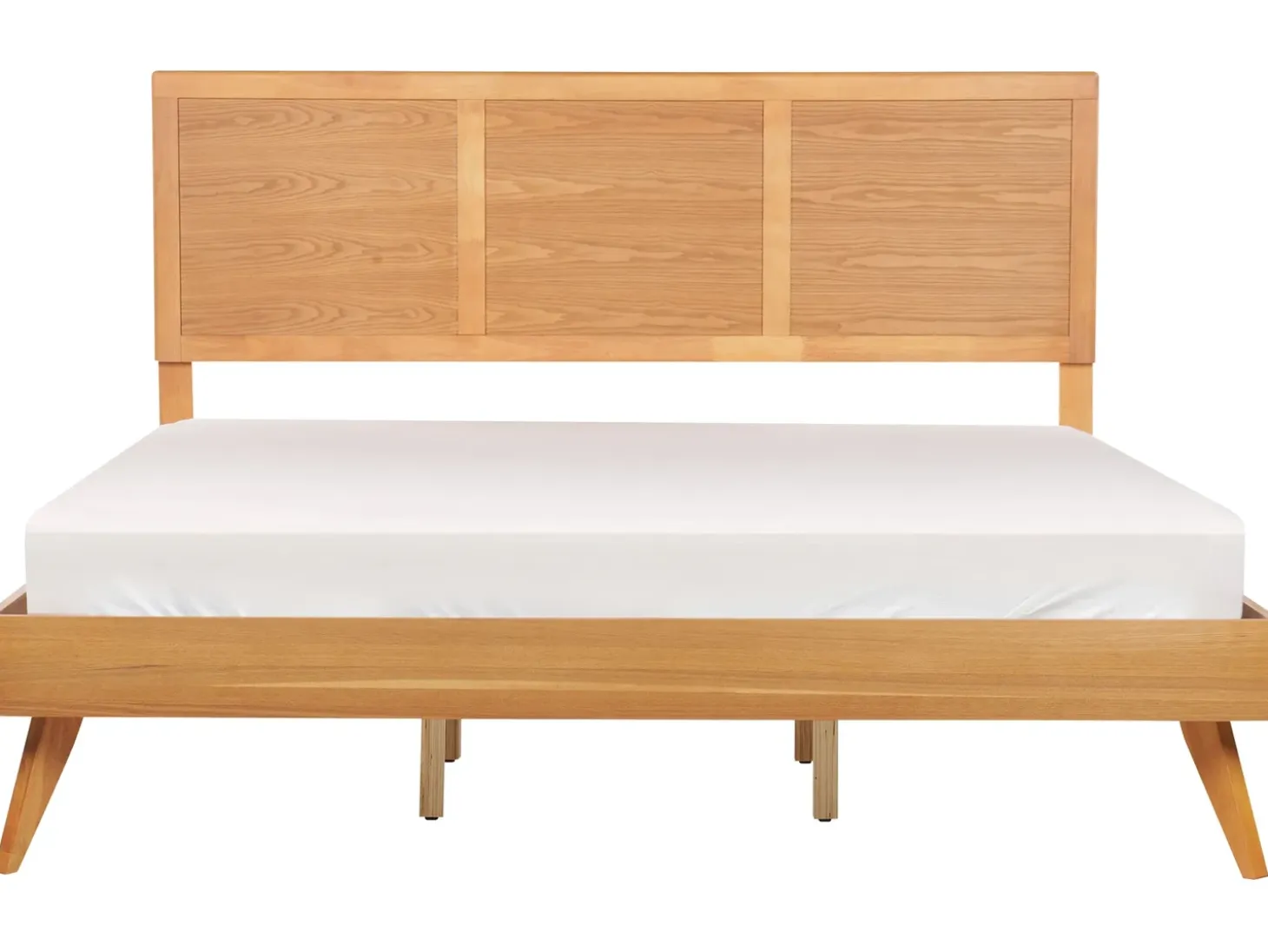 Discount Łóżko ISTRES 180 x 200 cm Jesion naturalny Łóżka Podwójne|Wszystkie Łóżka