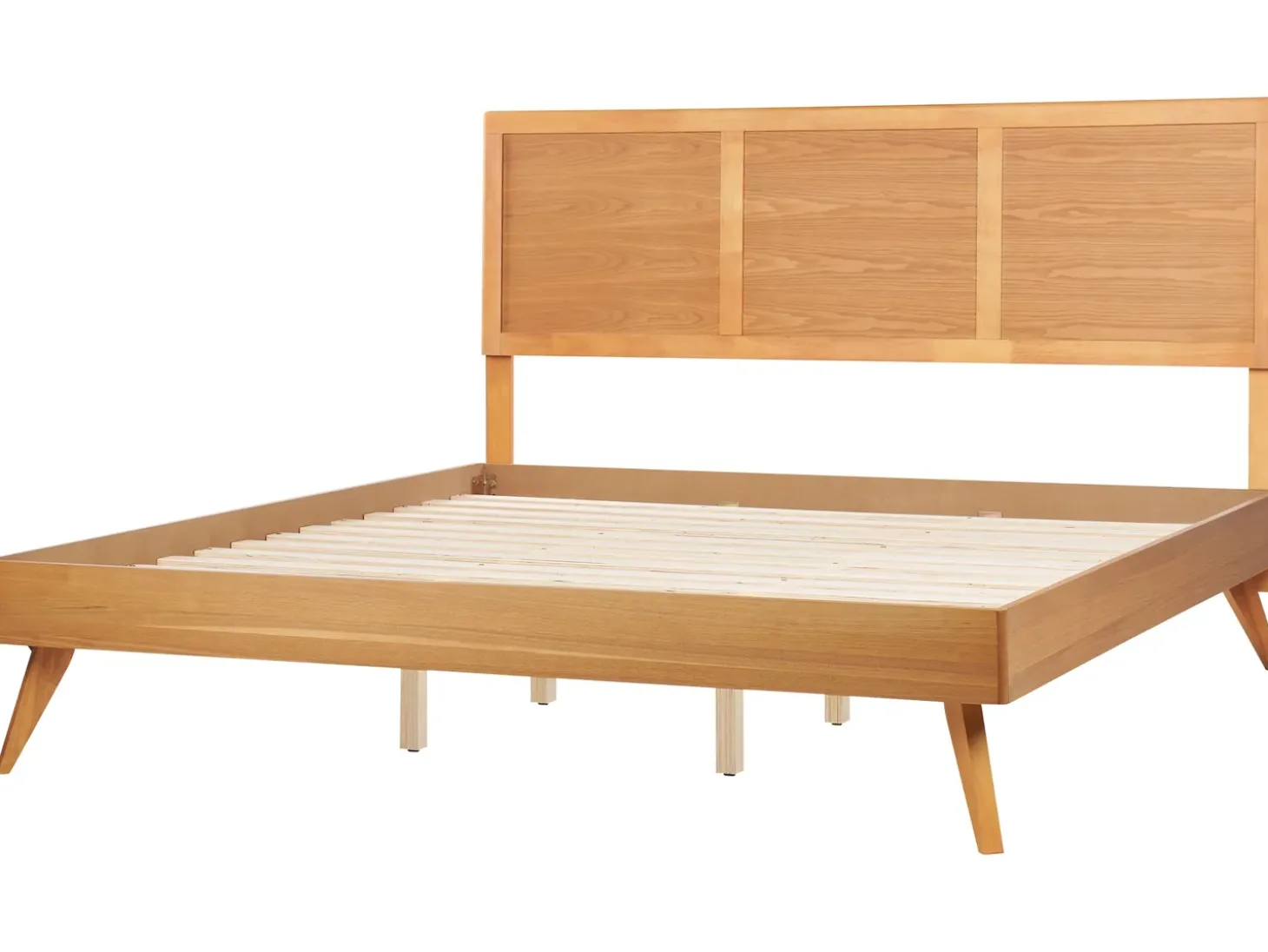 Discount Łóżko ISTRES 180 x 200 cm Jesion naturalny Łóżka Podwójne|Wszystkie Łóżka