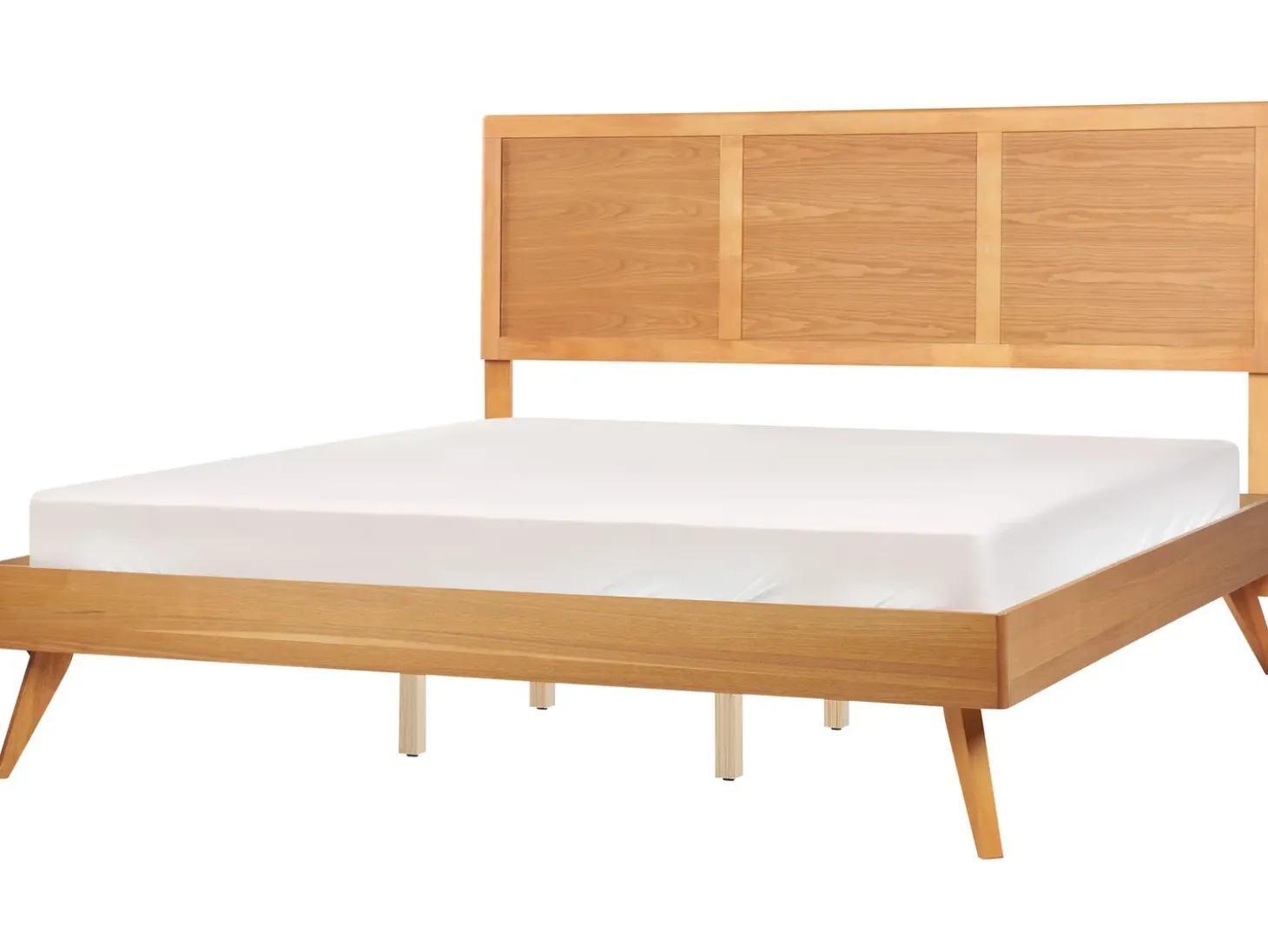 Discount Łóżko ISTRES 180 x 200 cm Jesion naturalny Łóżka Podwójne|Wszystkie Łóżka