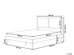 Discount Łóżko ISTRES 180 x 200 cm Jesion naturalny Łóżka Podwójne|Wszystkie Łóżka