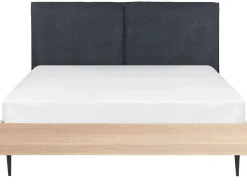Clearance Łóżko IZERNORE 160 x 200 cm Ciemnoszary Łóżka Tapicerowane|Łóżka Podwójne