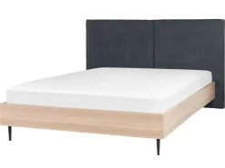 Clearance Łóżko IZERNORE 160 x 200 cm Ciemnoszary Łóżka Tapicerowane|Łóżka Podwójne