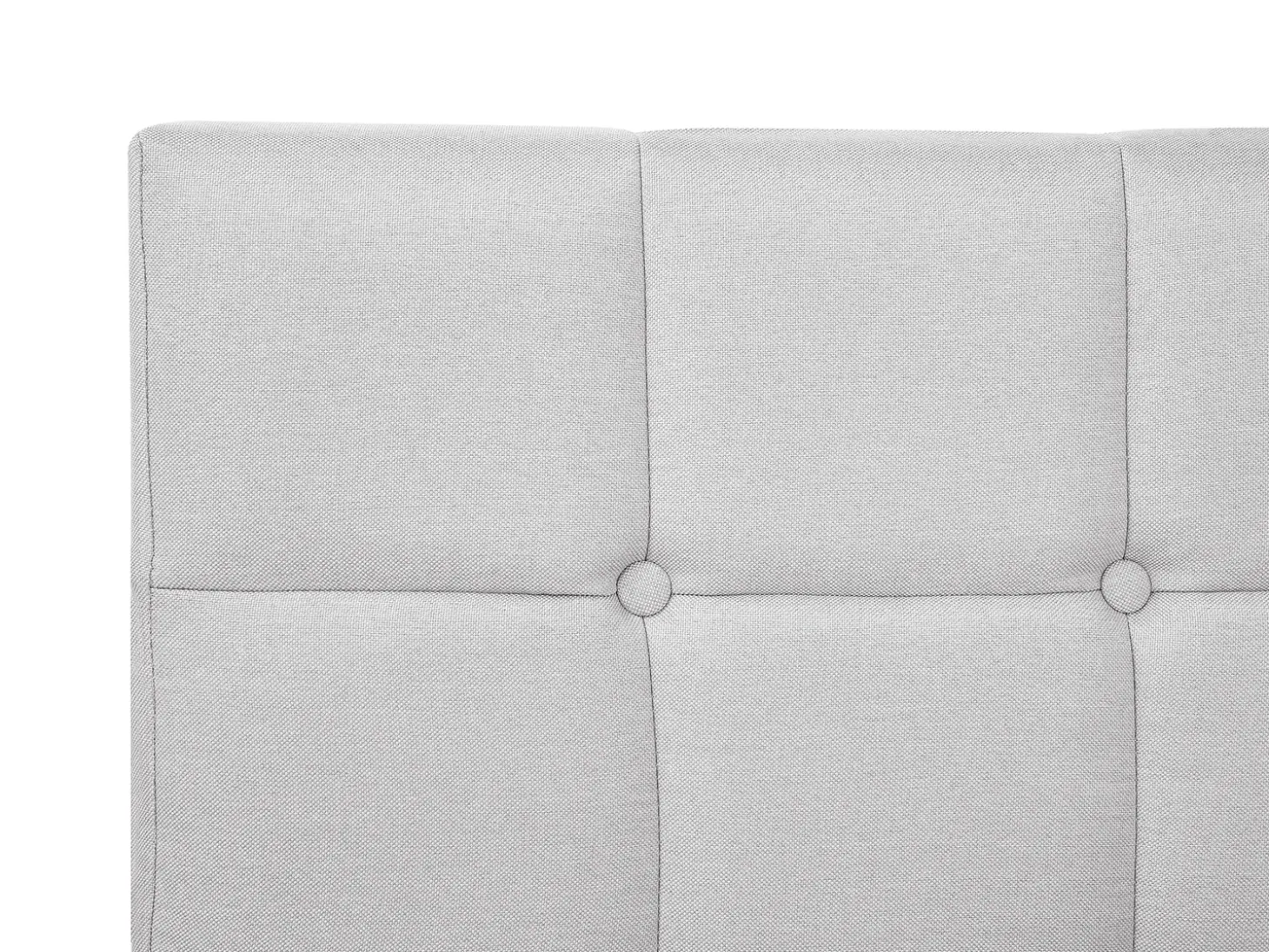Outlet Łóżko kontynentalne ADMIRAL 180 x 200 cm Jasnoszary Łóżka Tapicerowane|Łóżka Podwójne