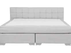 Outlet Łóżko kontynentalne ADMIRAL 180 x 200 cm Jasnoszary Łóżka Tapicerowane|Łóżka Podwójne