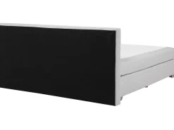Outlet Łóżko kontynentalne ADMIRAL 180 x 200 cm Jasnoszary Łóżka Tapicerowane|Łóżka Podwójne