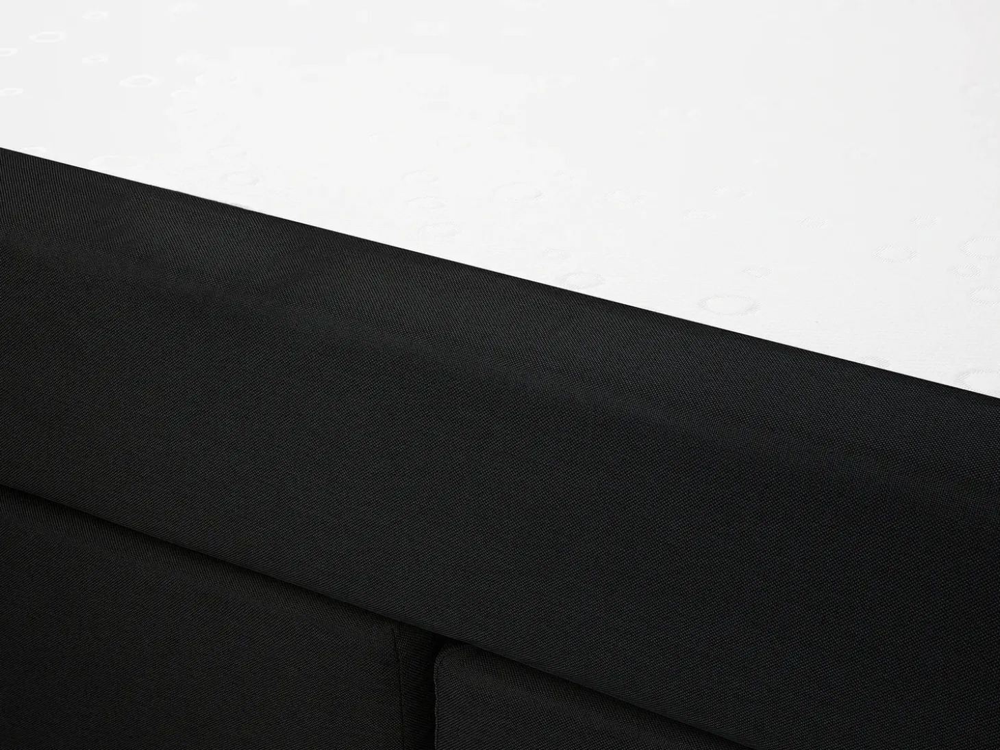 Best Łóżko kontynentalne ADMIRAL 180 x 200 cm Czarny Łóżka Tapicerowane|Łóżka Podwójne