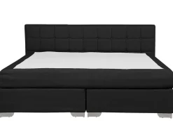 Best Łóżko kontynentalne ADMIRAL 180 x 200 cm Czarny Łóżka Tapicerowane|Łóżka Podwójne