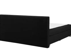 Best Łóżko kontynentalne ADMIRAL 180 x 200 cm Czarny Łóżka Tapicerowane|Łóżka Podwójne