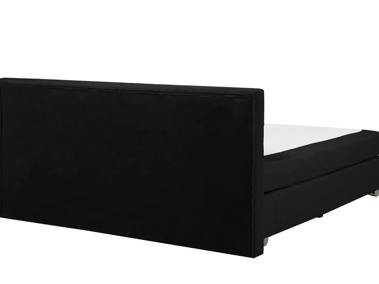 Best Łóżko kontynentalne ADMIRAL 180 x 200 cm Czarny Łóżka Tapicerowane|Łóżka Podwójne