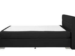 Best Łóżko kontynentalne ADMIRAL 180 x 200 cm Czarny Łóżka Tapicerowane|Łóżka Podwójne