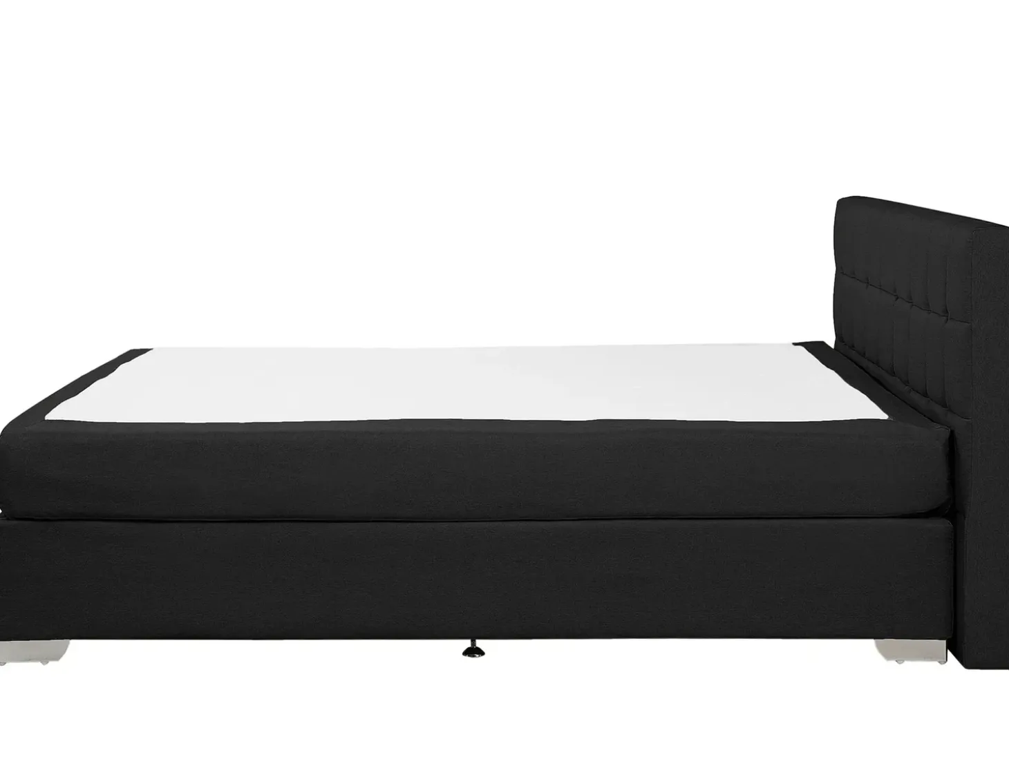 Best Łóżko kontynentalne ADMIRAL 180 x 200 cm Czarny Łóżka Tapicerowane|Łóżka Podwójne