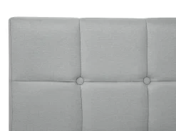 Hot Łóżko kontynentalne ADMIRAL 140 x 200 cm Jasnoszary Łóżka Tapicerowane|Łóżka Podwójne