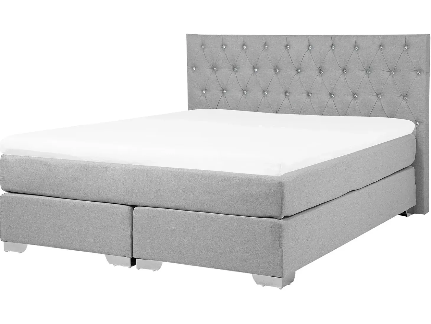 Hot Łóżko kontynentalne DUCHESS 160 x 200 cm Jasno Łóżka Tapicerowane|Łóżka Podwójne