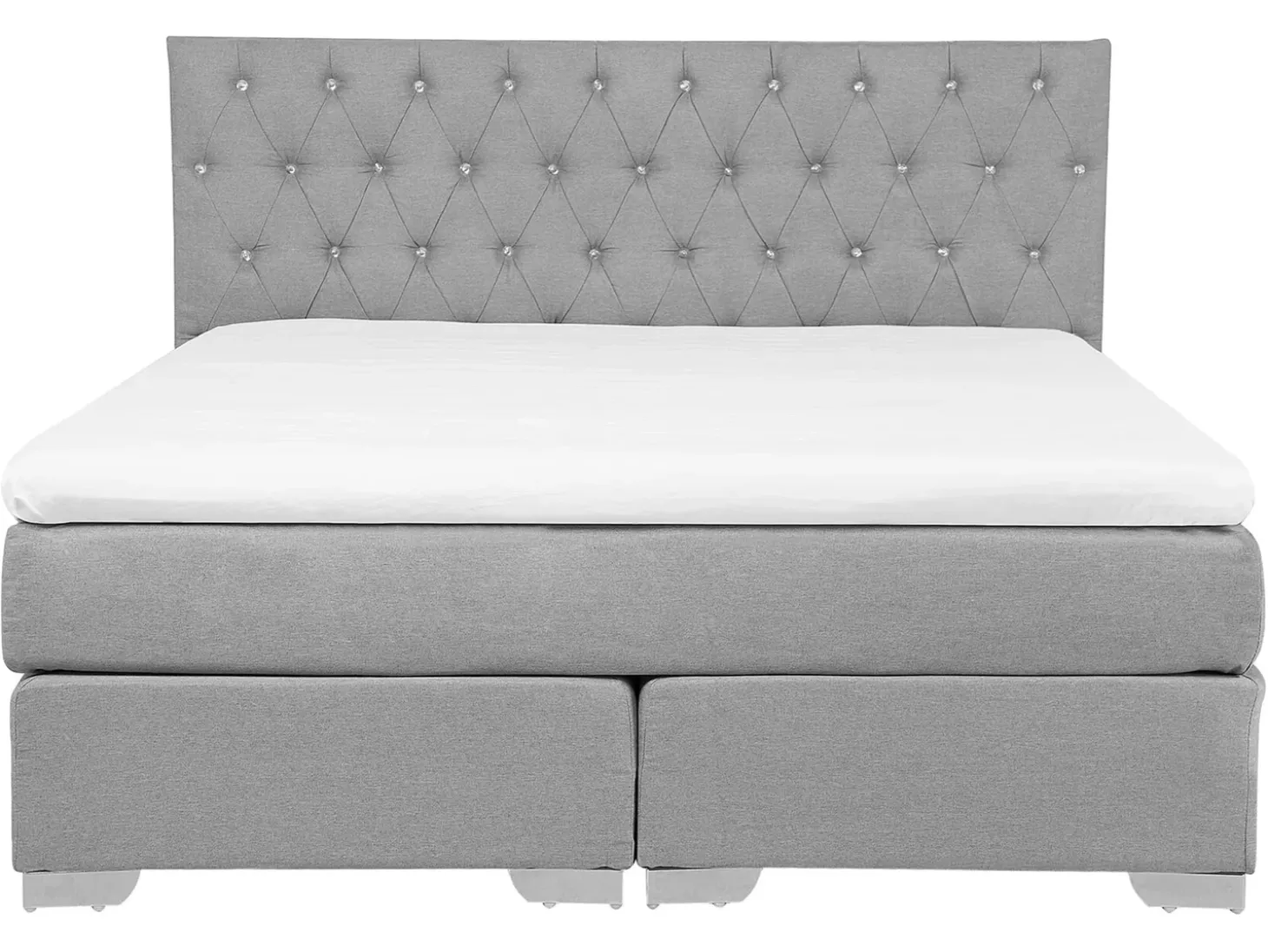 Hot Łóżko kontynentalne DUCHESS 160 x 200 cm Jasno Łóżka Tapicerowane|Łóżka Podwójne