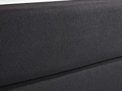 Clearance Łóżko kontynentalne Ekoskóra PRESIDENT 180 x 200 cm Czarny Łóżka Podwójne|Łóżka Kontynentalne