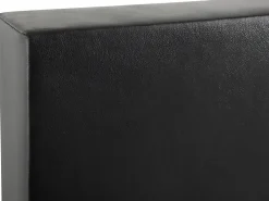 Clearance Łóżko kontynentalne Ekoskóra PRESIDENT 180 x 200 cm Czarny Łóżka Podwójne|Łóżka Kontynentalne