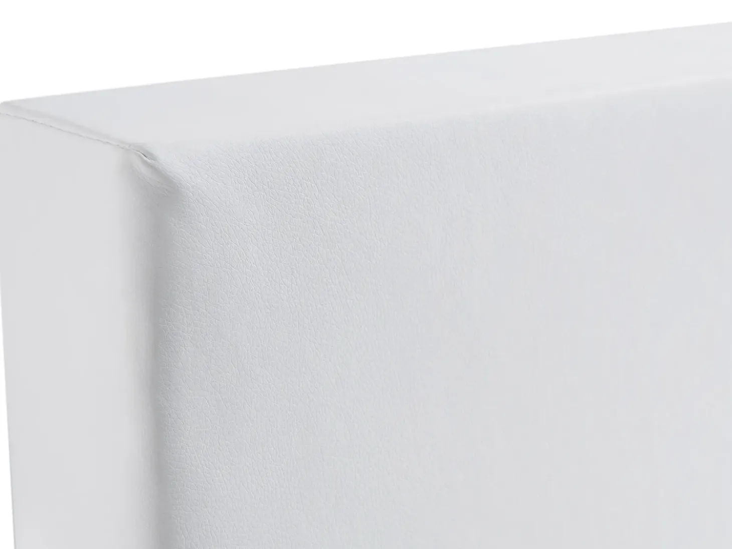 Online Łóżko kontynentalne Ekoskóra PRESIDENT 180 x 200 cm Biały Łóżka Podwójne|Łóżka Kontynentalne