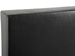 Hot Łóżko kontynentalne Ekoskóra PRESIDENT 160 x 200 cm Czarny/ biały Łóżka Podwójne|Łóżka Kontynentalne