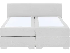 Clearance Łóżko kontynentalne PRESIDENT 160 x 200 cm Jasnoszary Łóżka Tapicerowane|Łóżka Podwójne