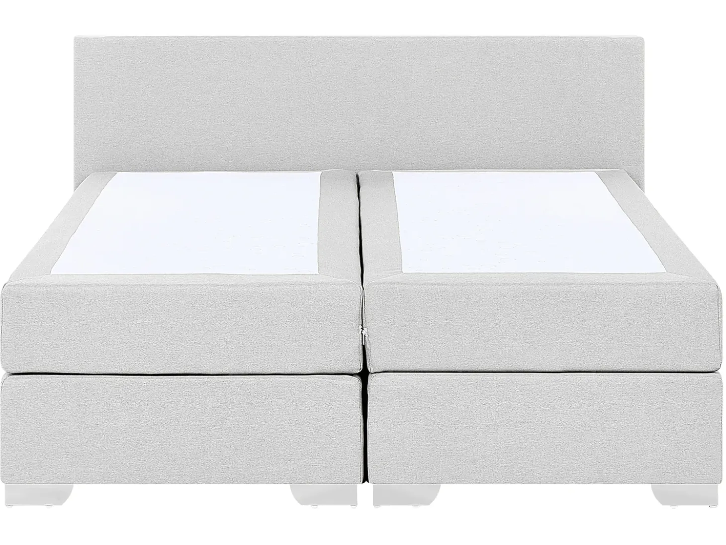 Clearance Łóżko kontynentalne PRESIDENT 160 x 200 cm Jasnoszary Łóżka Tapicerowane|Łóżka Podwójne