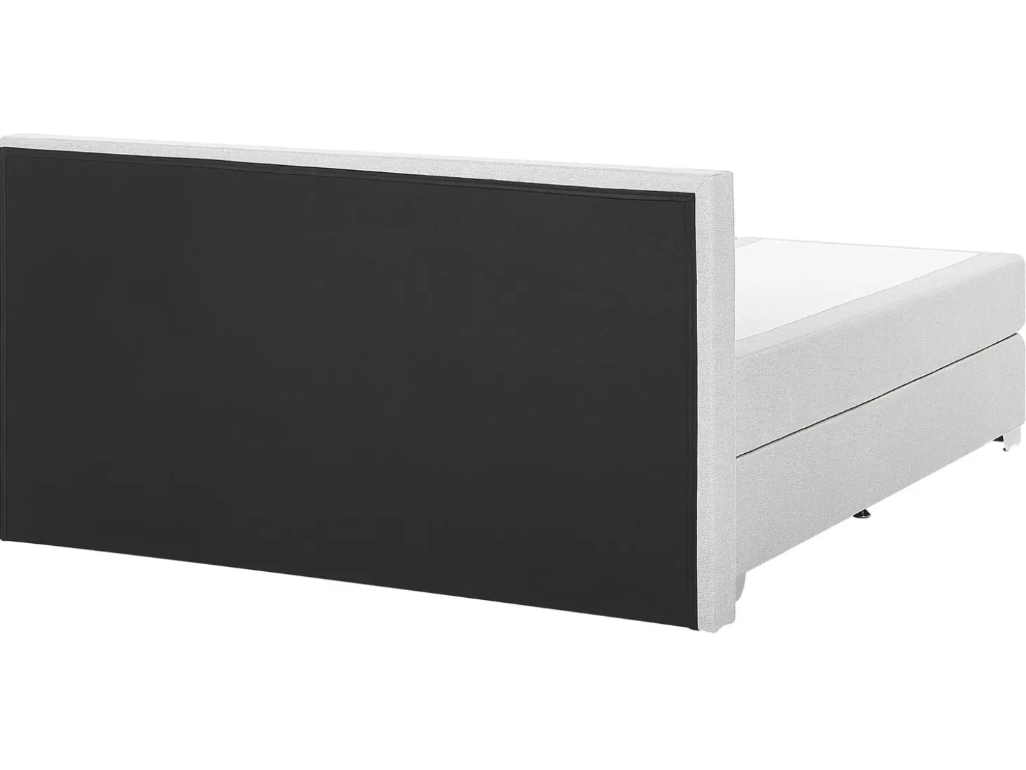 Clearance Łóżko kontynentalne PRESIDENT 160 x 200 cm Jasnoszary Łóżka Tapicerowane|Łóżka Podwójne