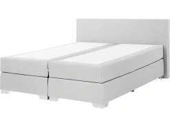 Clearance Łóżko kontynentalne PRESIDENT 160 x 200 cm Jasnoszary Łóżka Tapicerowane|Łóżka Podwójne