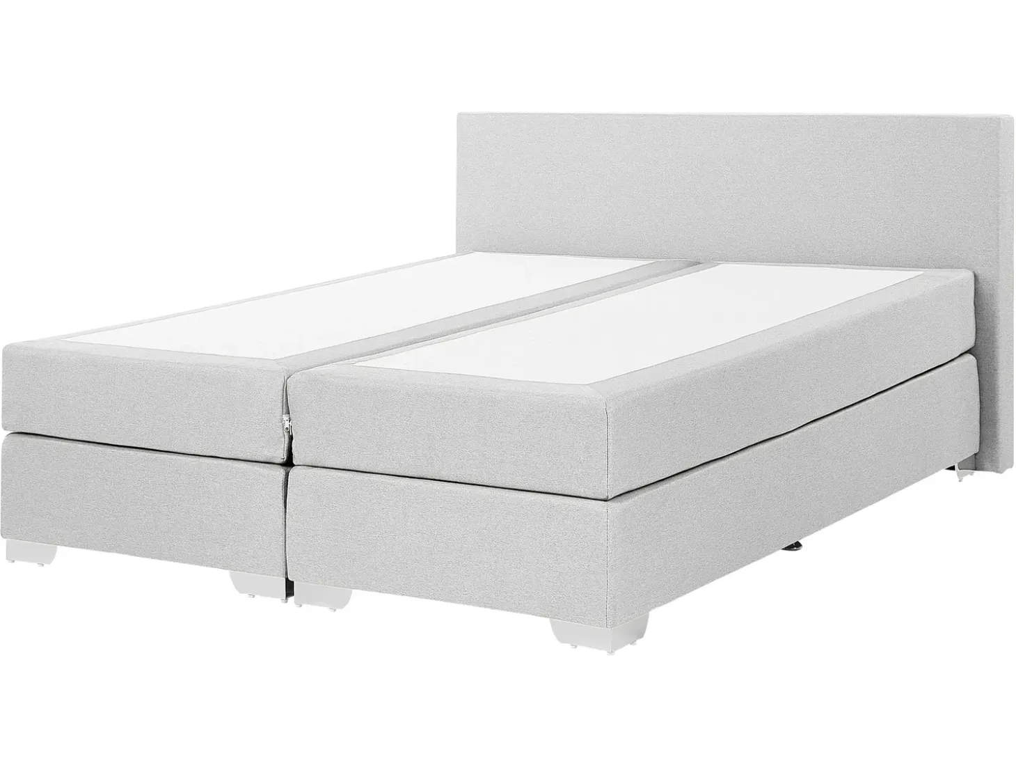 Clearance Łóżko kontynentalne PRESIDENT 160 x 200 cm Jasnoszary Łóżka Tapicerowane|Łóżka Podwójne