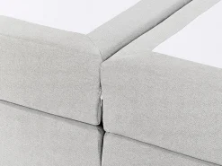 Clearance Łóżko kontynentalne PRESIDENT 160 x 200 cm Jasnoszary Łóżka Tapicerowane|Łóżka Podwójne